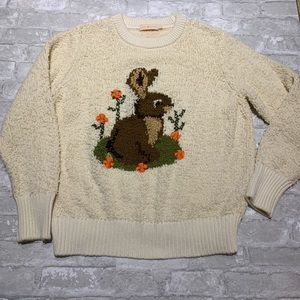 Tory Burch Bunny Sweater size XL cream